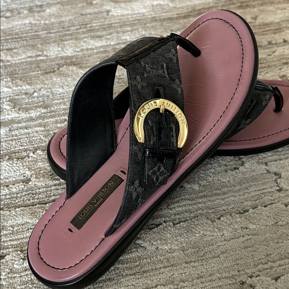 Authentic Louis Vuitton Denim Monogram Sandals - Picture 14 of 17